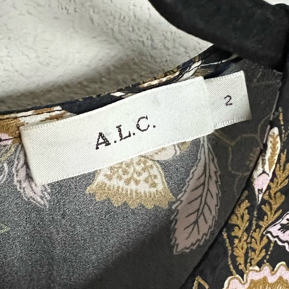A.L.C. Floral Black Blouse - Picture 7 of 12